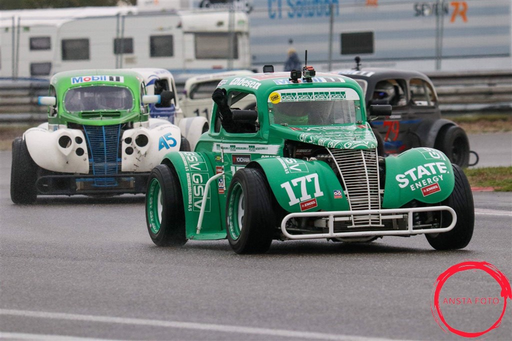 Den flotte GSV-MATERIELUDLEJNING Legendcar som vi alle kender Lars Bohnensach Ebbesen som kører i.
(Foto: Ansta Foto)